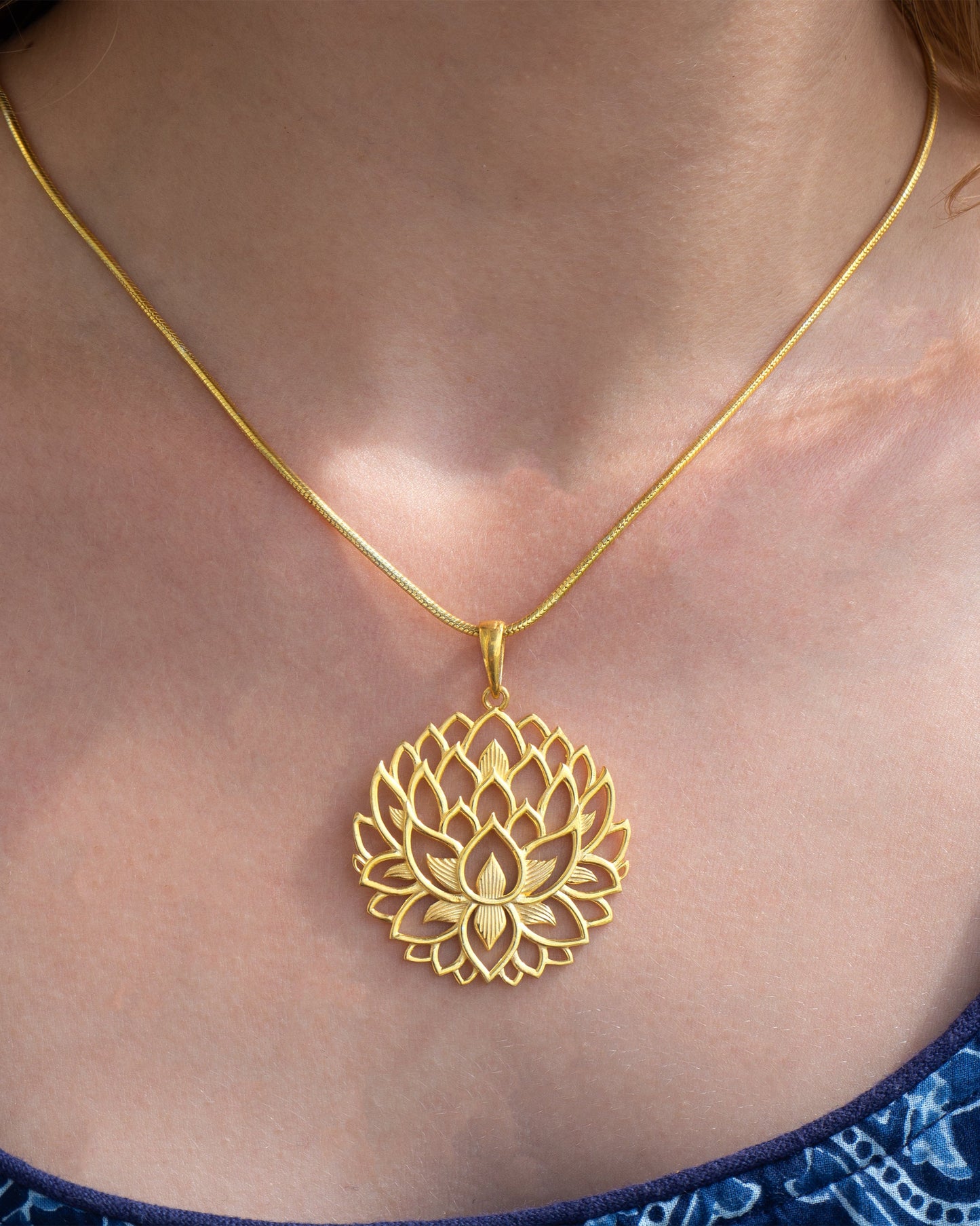 Full Bloomed Lotus Pendant