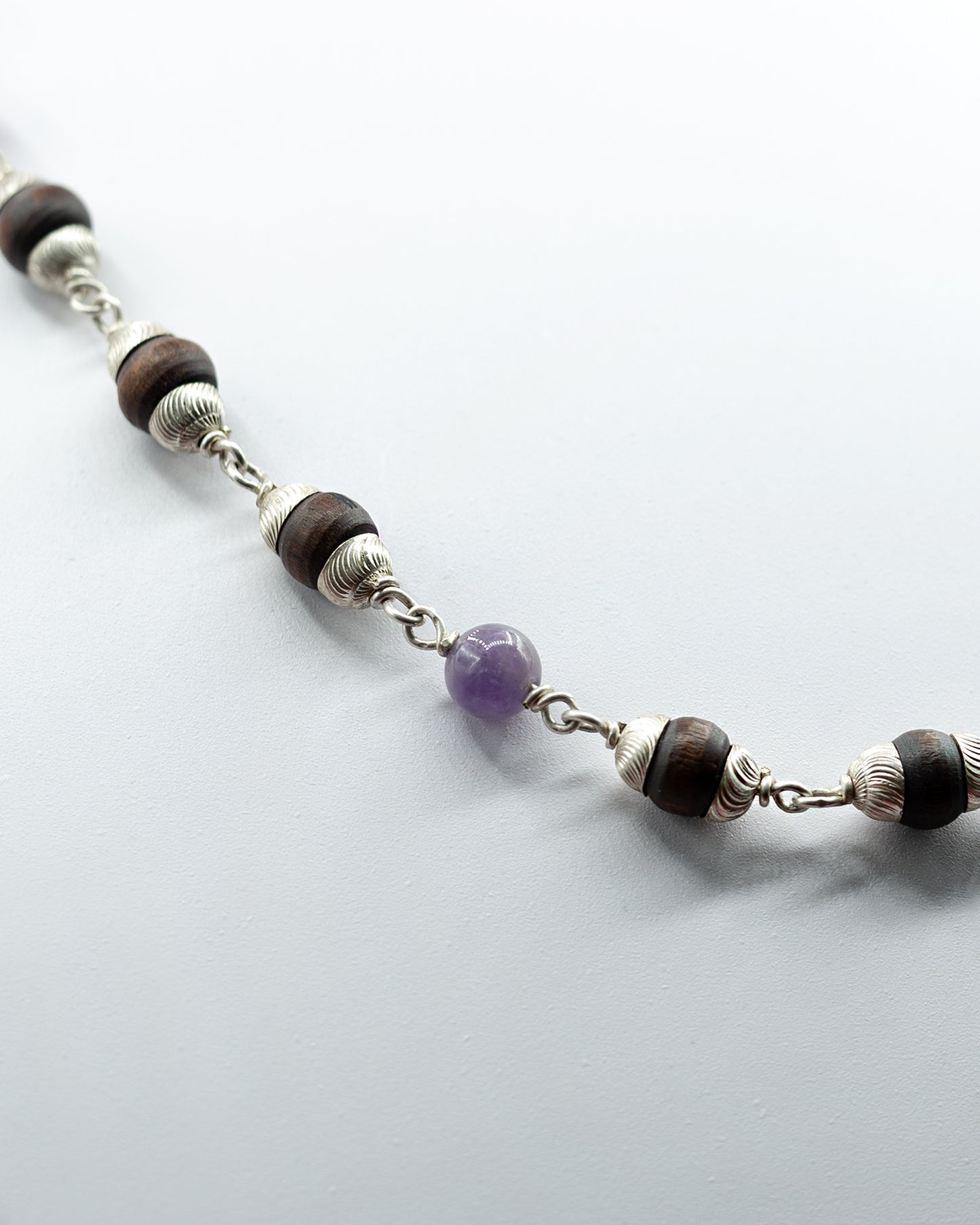 Amethyst Circular Diamond cut Tulasi Kanti Mala