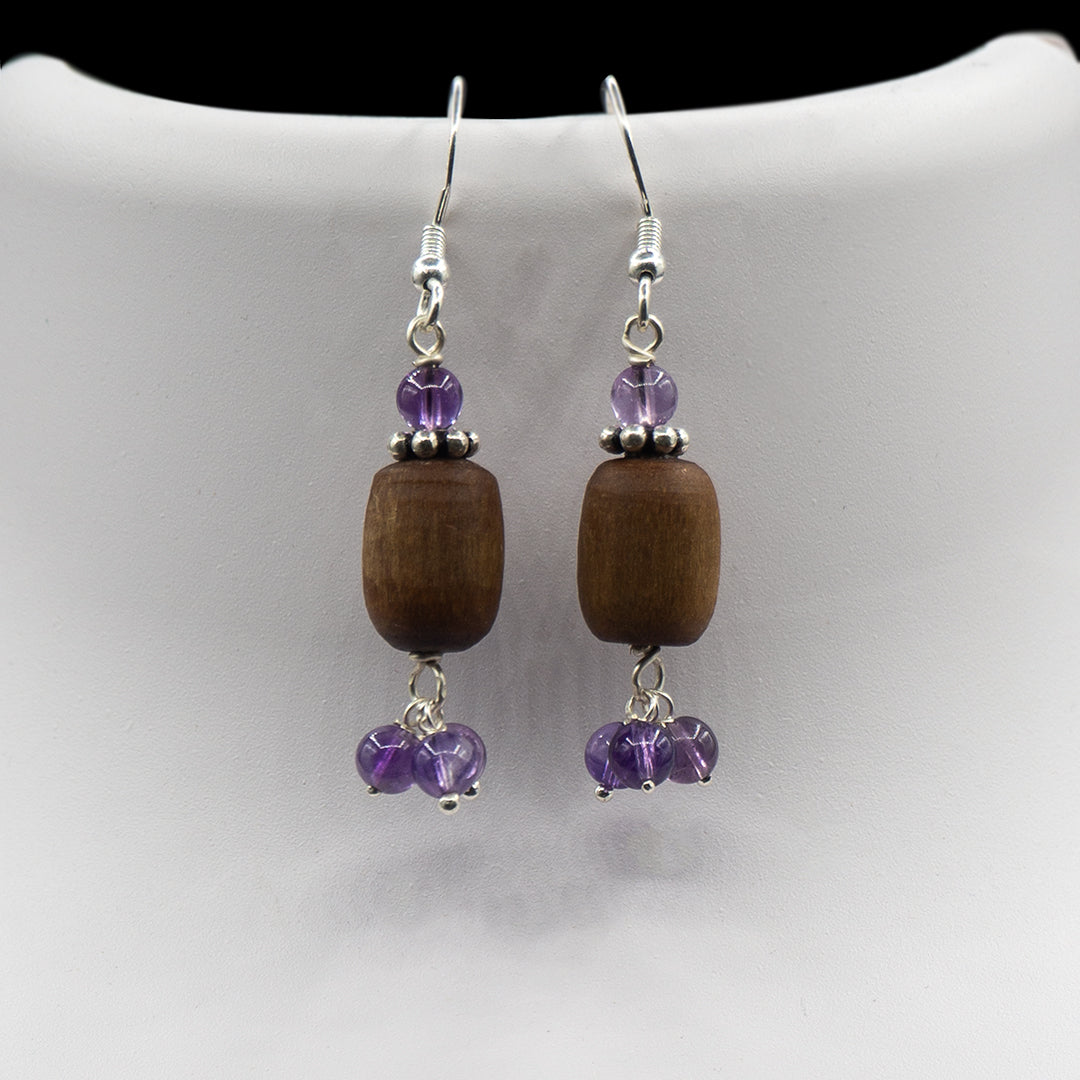 Amethyst Radha Krishna Silver Tulasi Mala