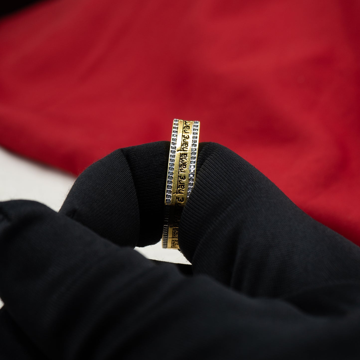 Radiant Gold Plated Maha-Mantra Ring