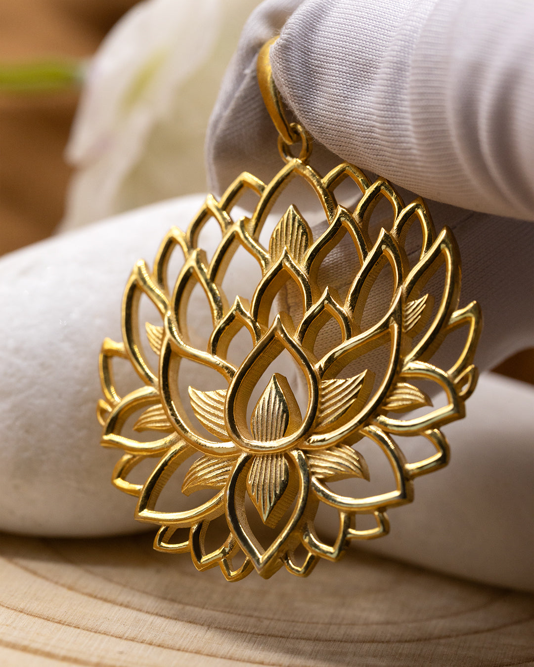 Full Bloomed Lotus Pendant