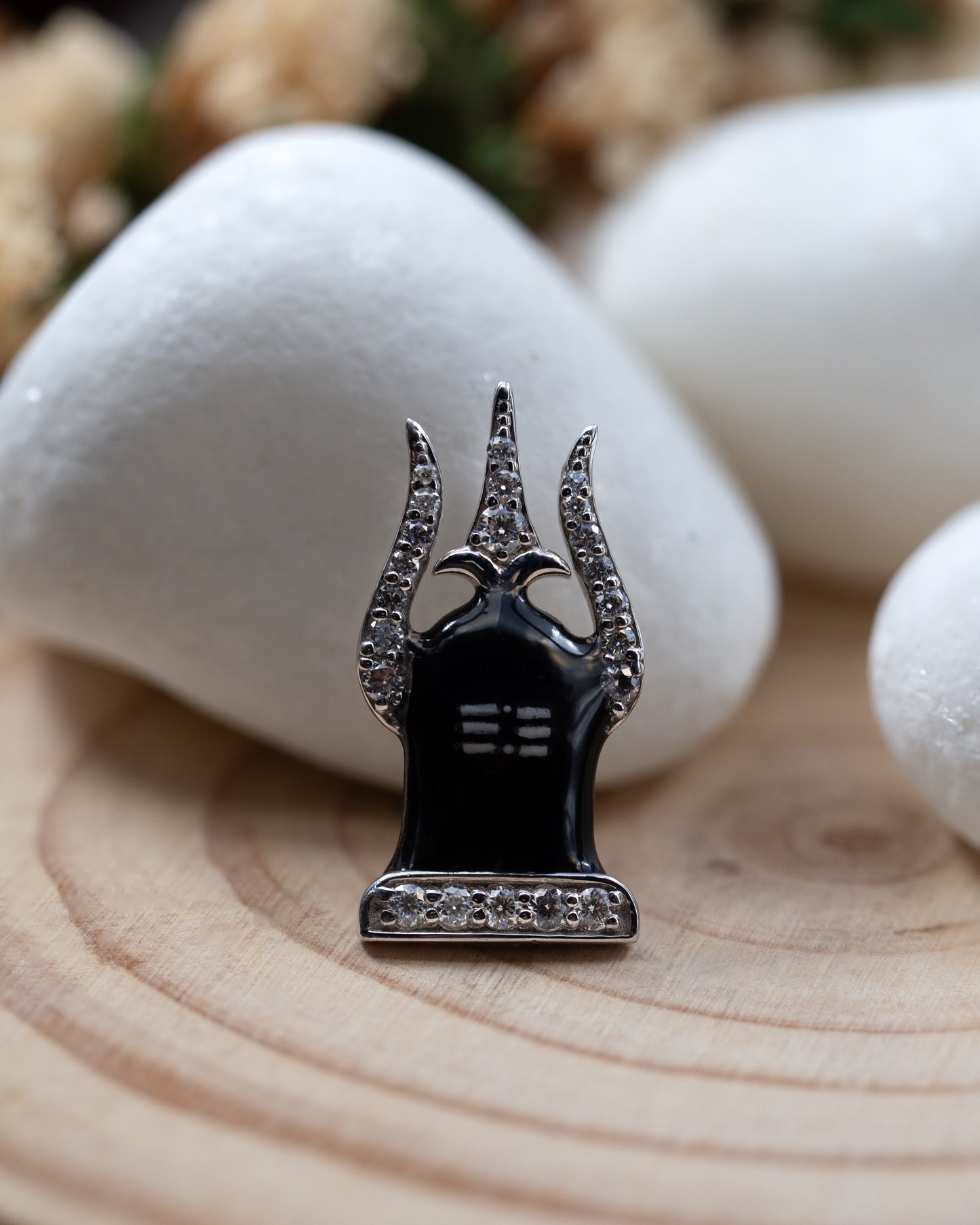 Radiant Shivalingam Trisula