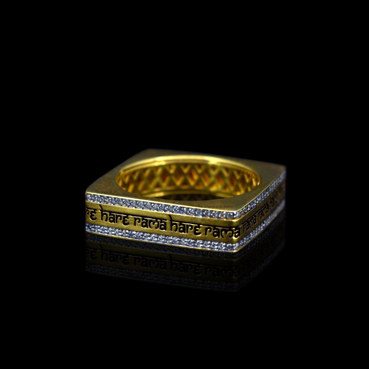 Radiant Gold Plated Maha-Mantra Ring