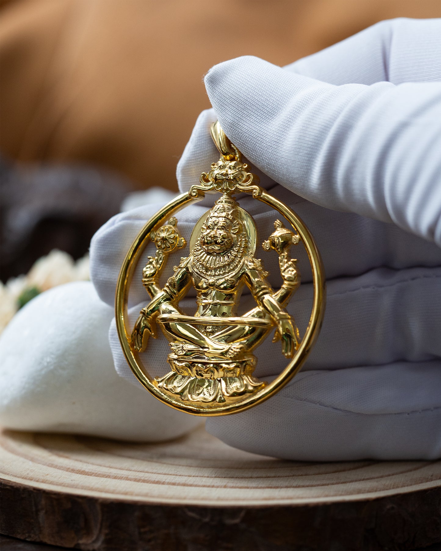 Gold Plated Yoga Narasimha