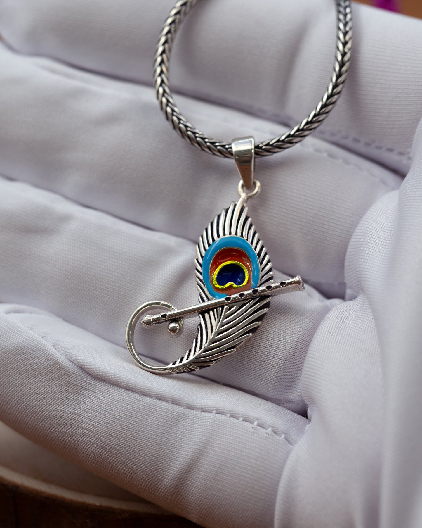 Peacock feather Earring Set