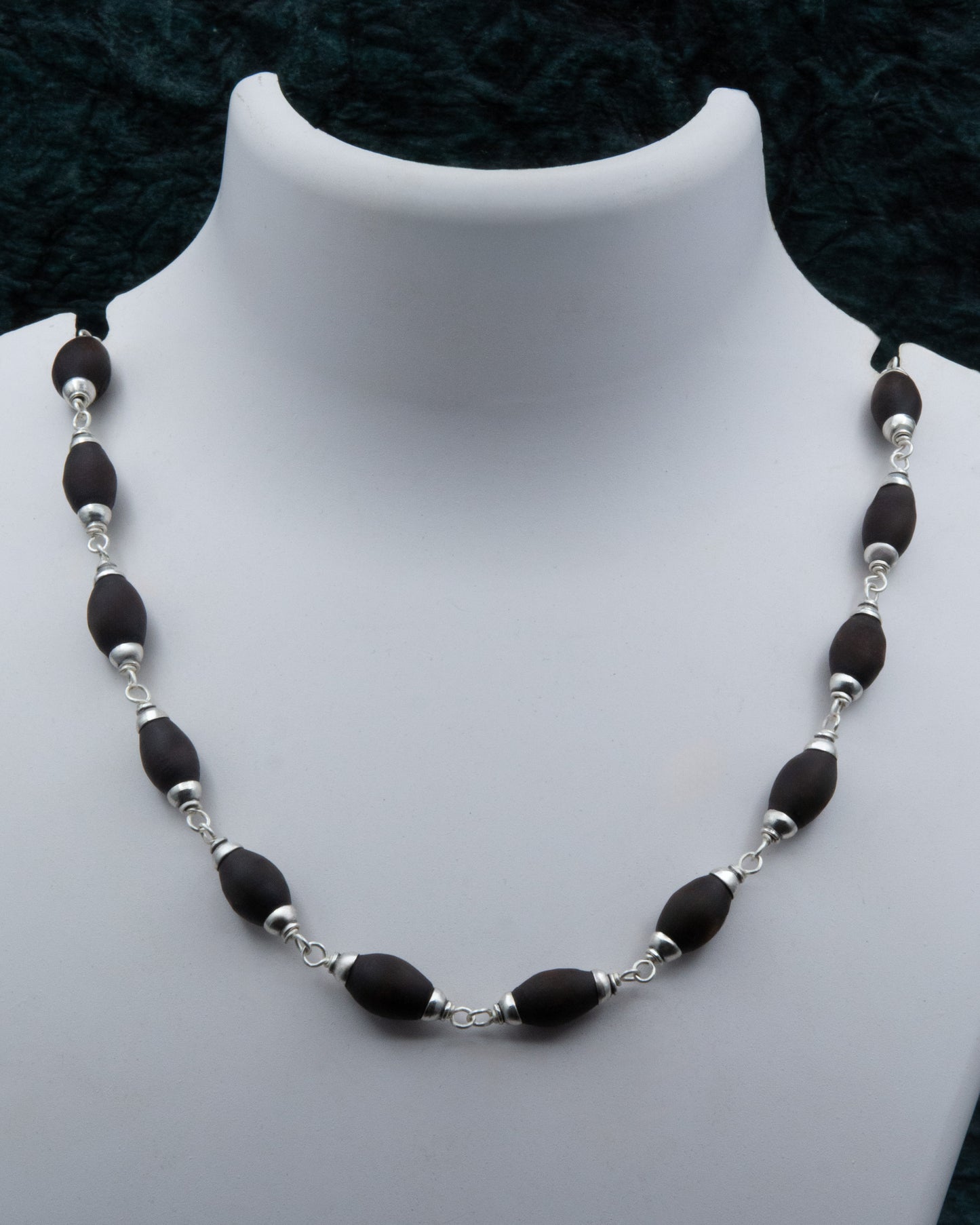 Oval Large Black Tulsi Mala