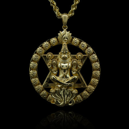 Gold plated Chakra Narasimha