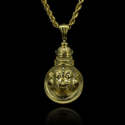 Gold plated Yogananda Mukha Narasimha