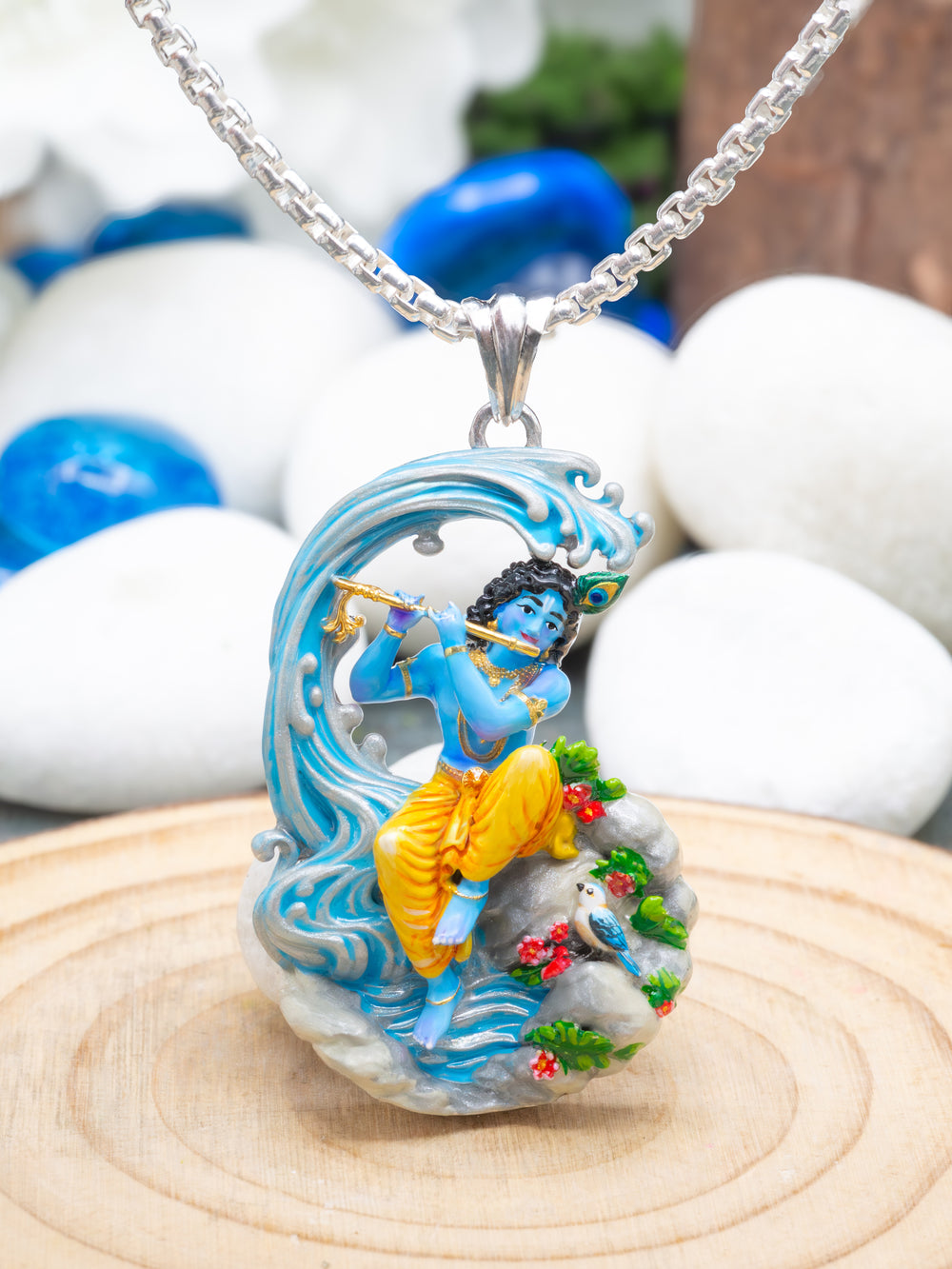 Enameled Yamuna Krishna
