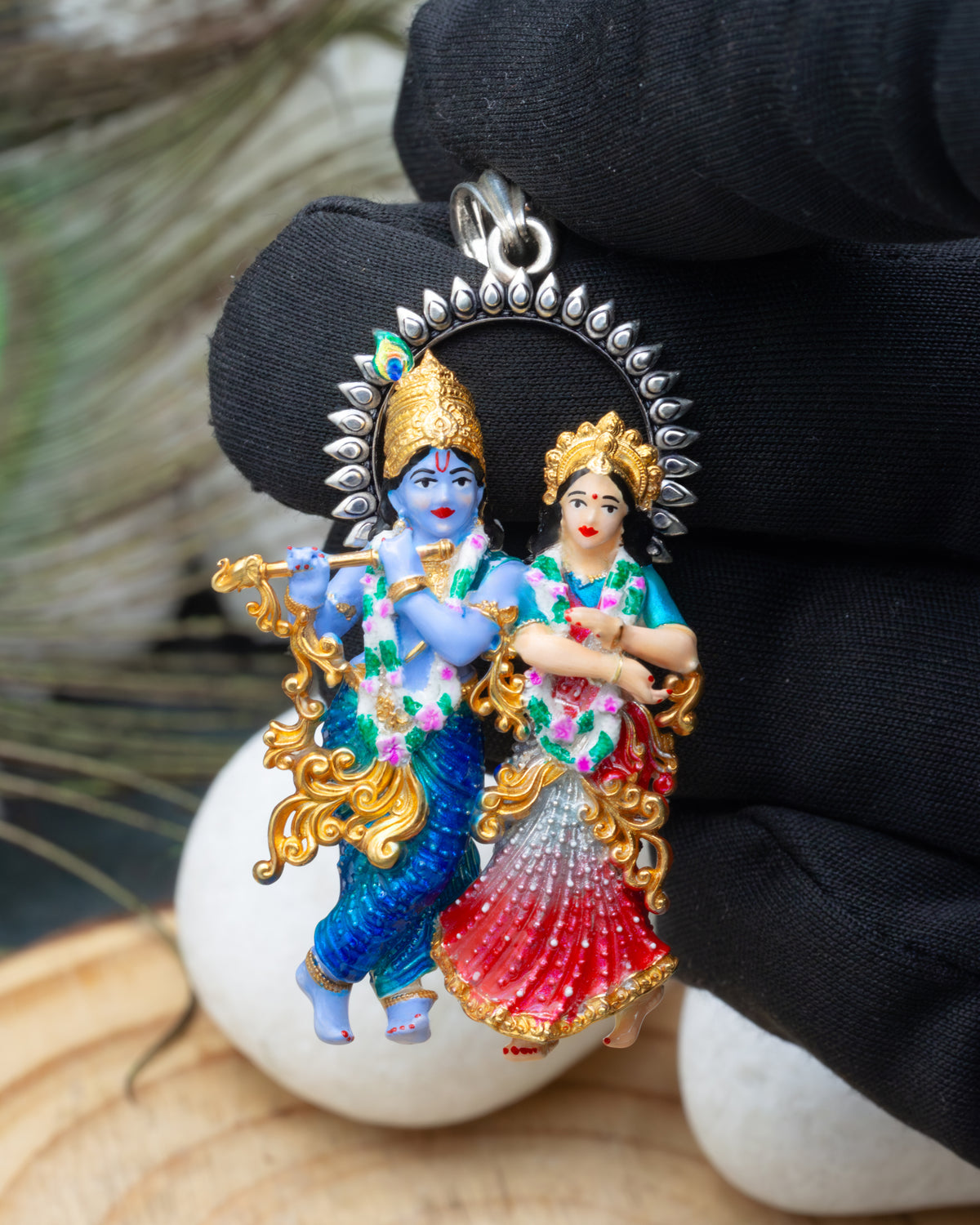 Enamled Dancing Radha Krishna