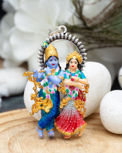 Enamled Dancing Radha Krishna