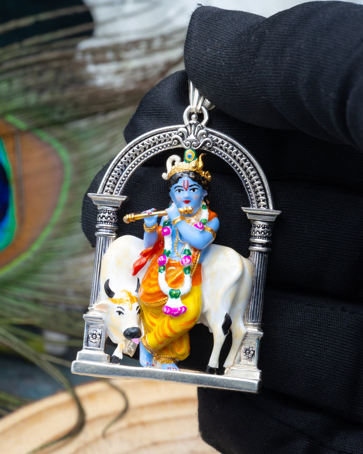 Enamel Cow Gopal
