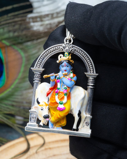 Enamel Cow Gopal