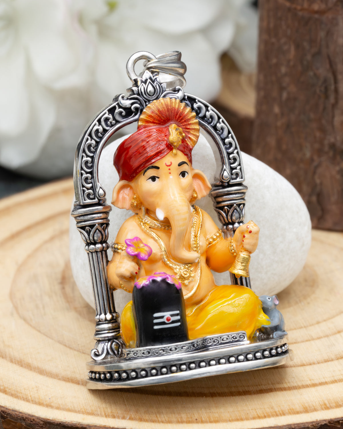 Enamled Shivlingam Ganpati