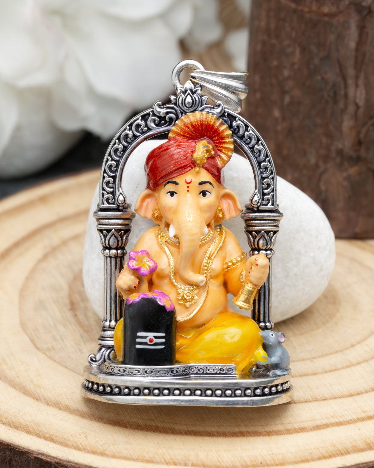 Enamled Shivlingam Ganpati