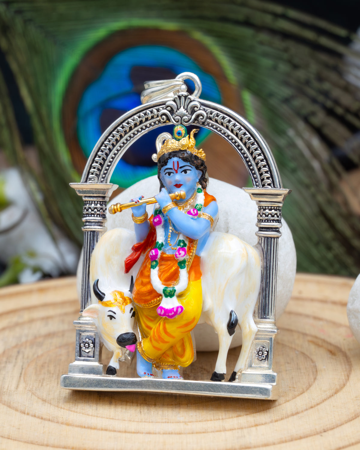 Enamel Cow Gopal