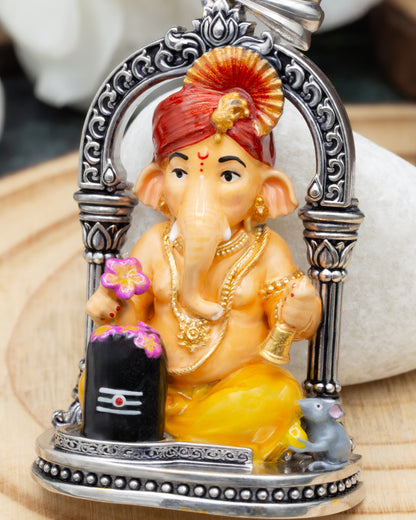 Enamled Shivlingam Ganpati