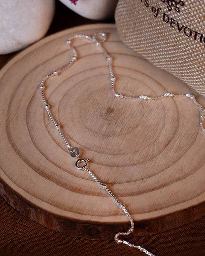 Beaded Diamond Cut Box Chain