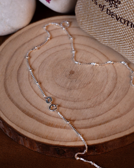 Beaded Diamond Cut Box Chain