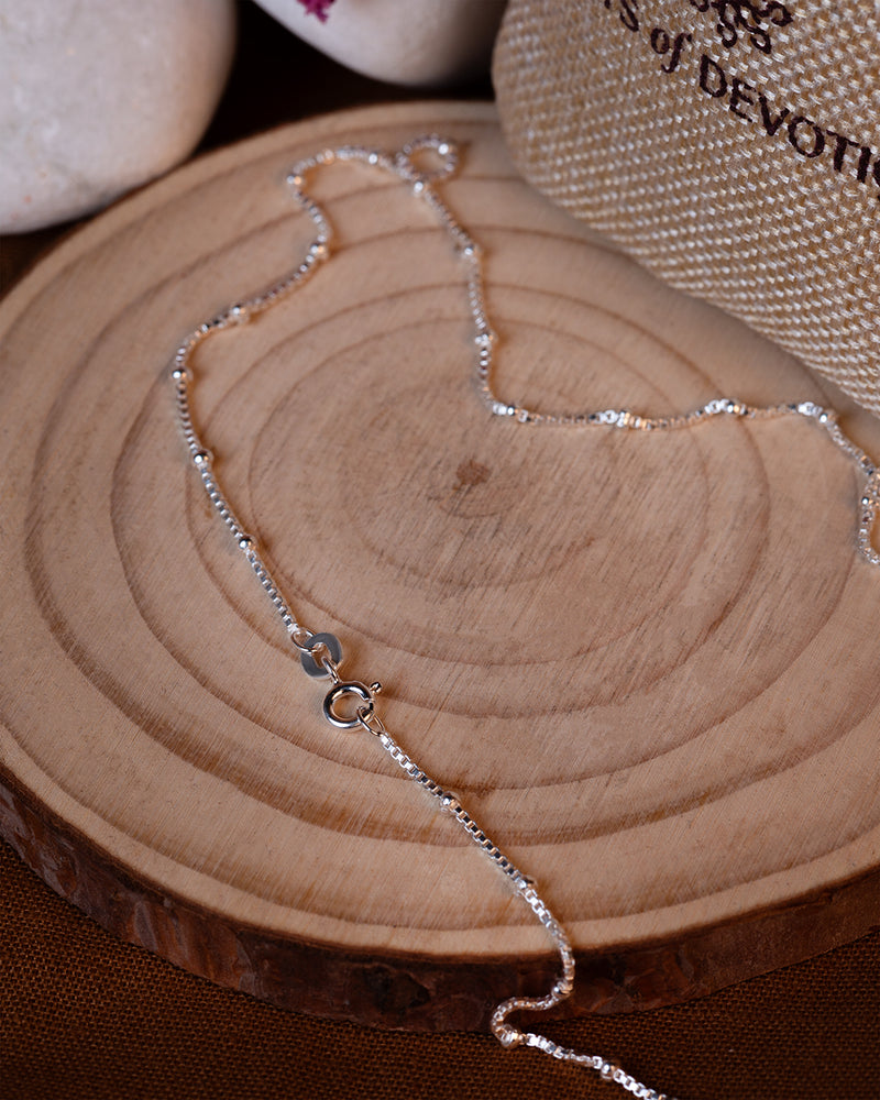 Beaded Diamond Cut Box Chain