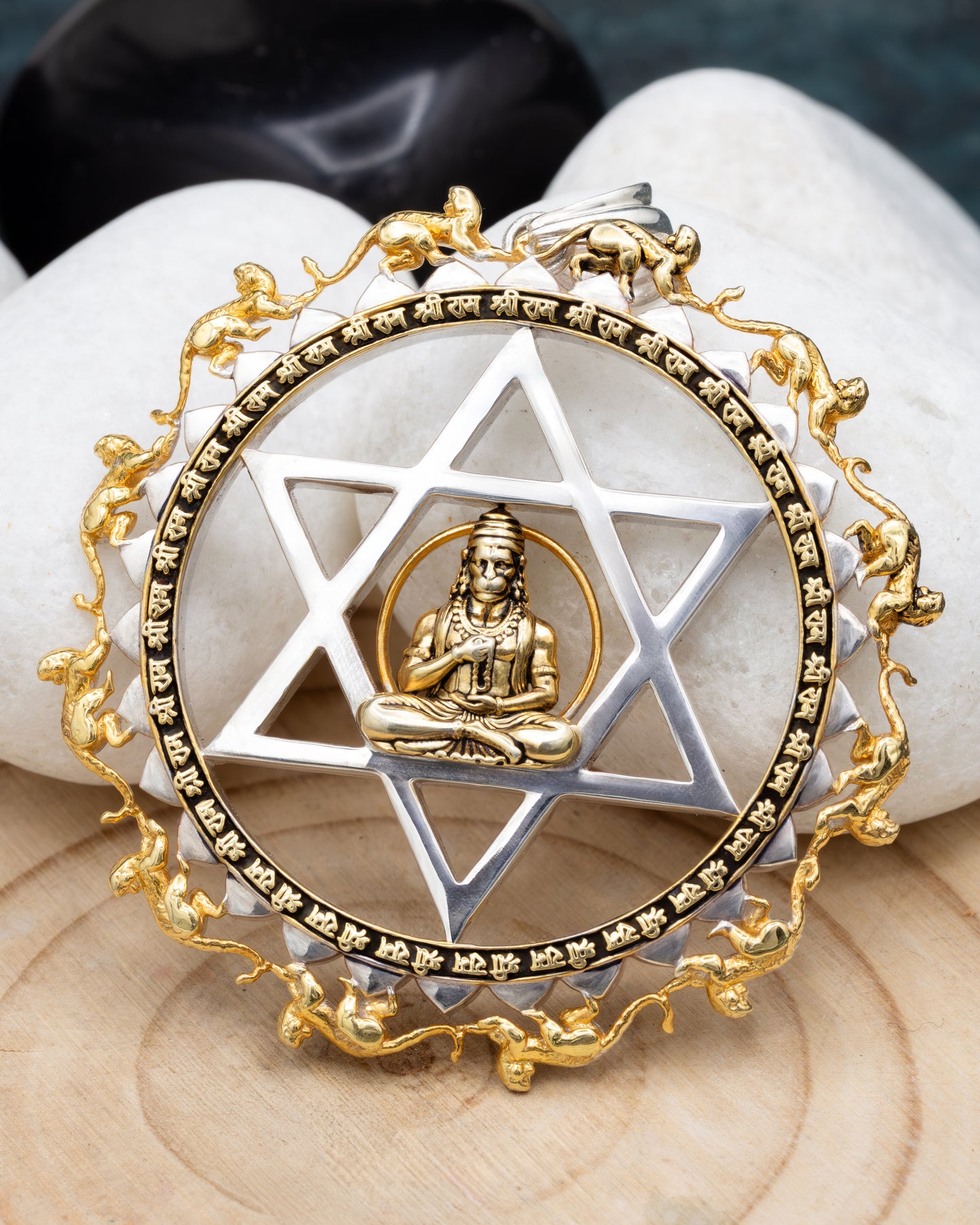 Gold Plated Yantrodharaka Hanuman