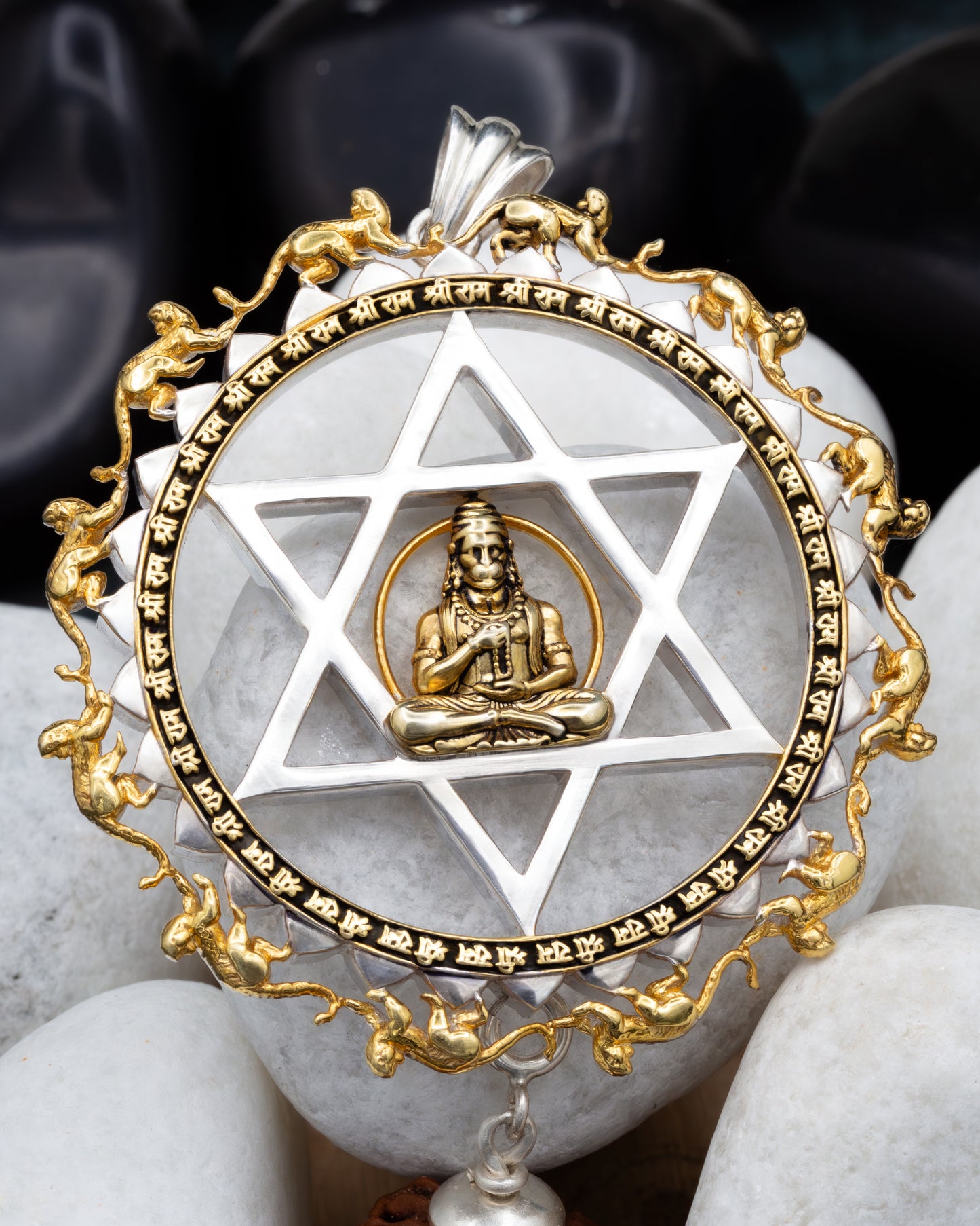 Gold Plated Yantrodharaka Hanuman