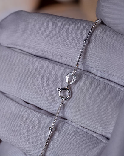 Beaded Diamond Cut Box Chain