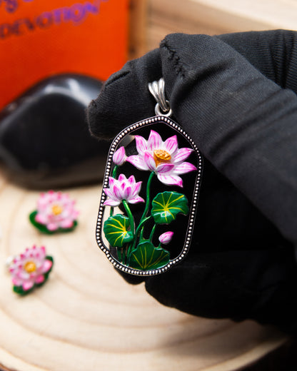 Lotus Pendant & Earrings set