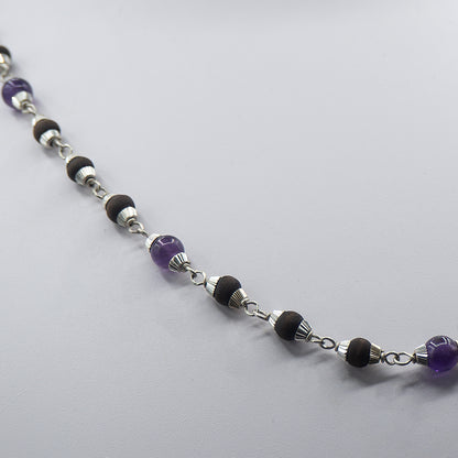 Amethyst Silver Tulasi Kanti Mala.