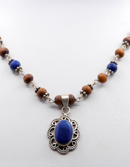 Lapis Lazuli Mala Earring set