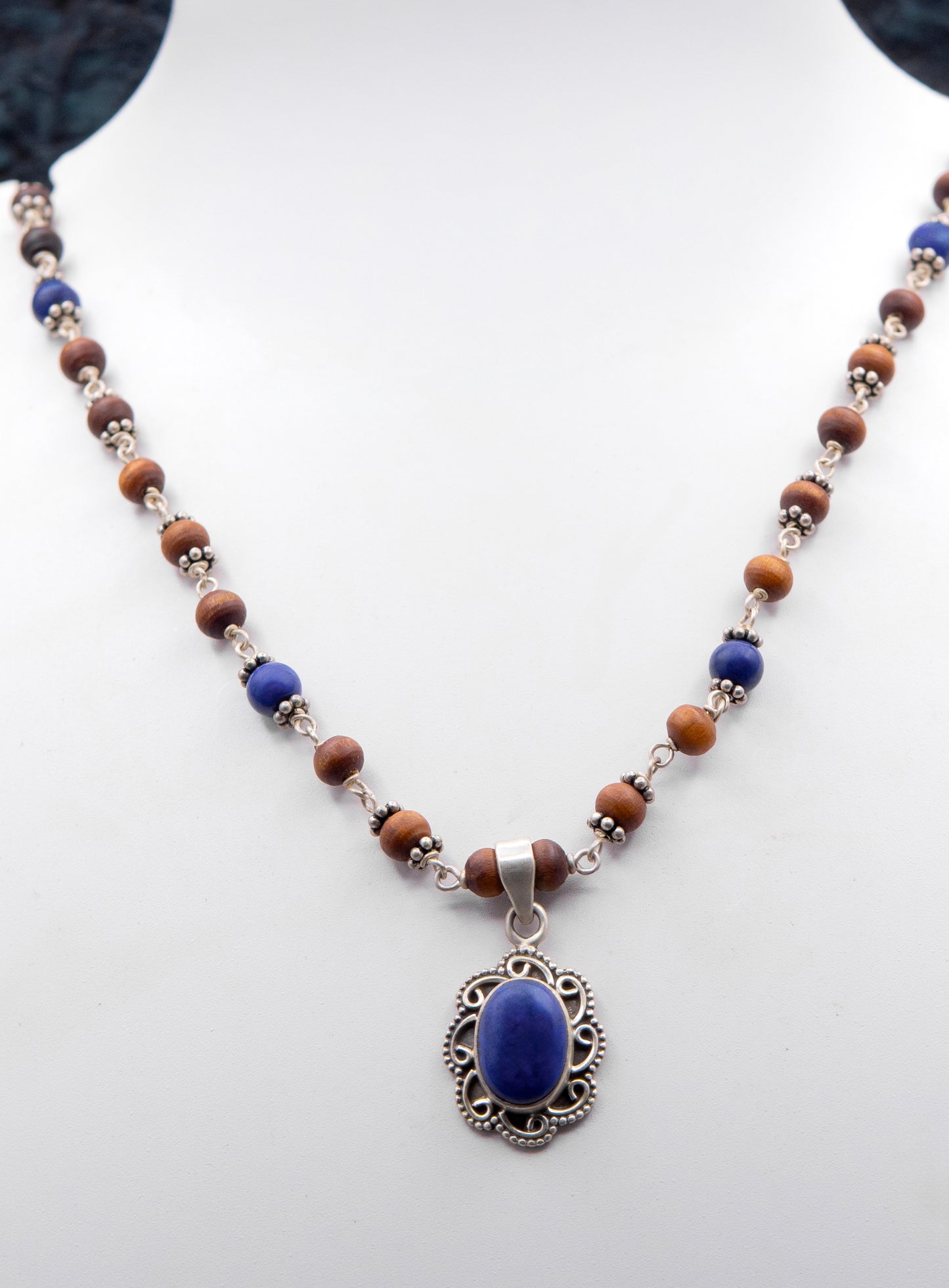 Lapis Lazuli Mala Earring set