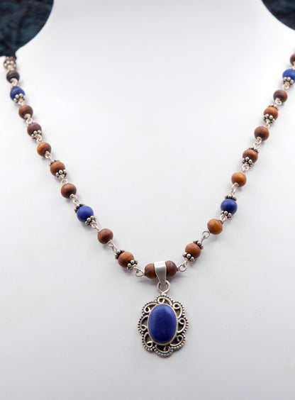 Lapis Lazuli Mala Earring set
