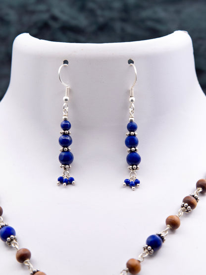 Lapis Lazuli Mala Earring set