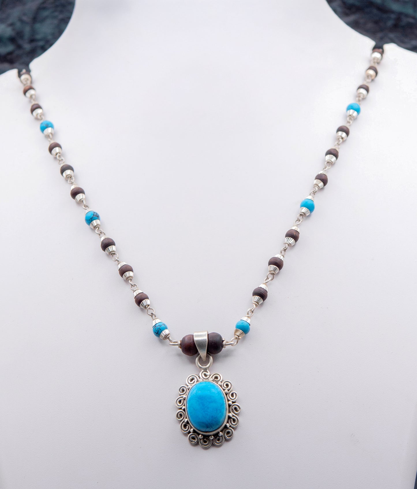 Blue Turquoise Earring Set Mala