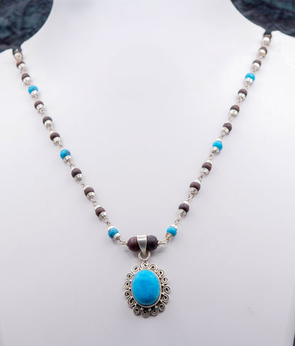 Blue Turquoise Earring Set Mala