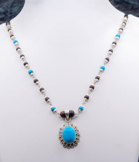 Blue Turquoise Earring Set Mala