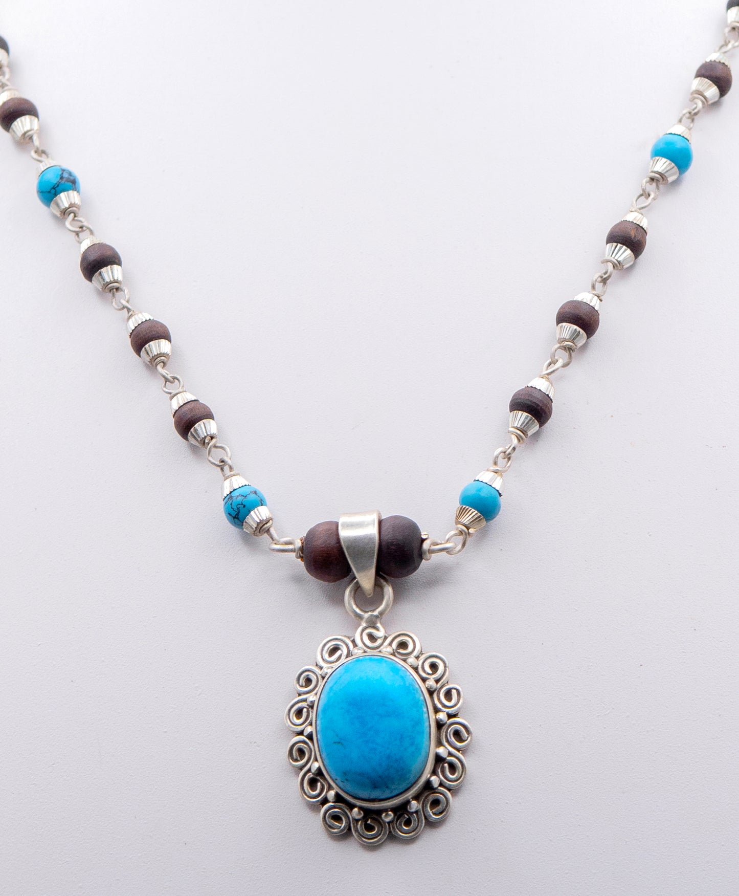 Blue Turquoise Earring Set Mala