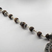 Tigerstone Pendant Tulasi Mala