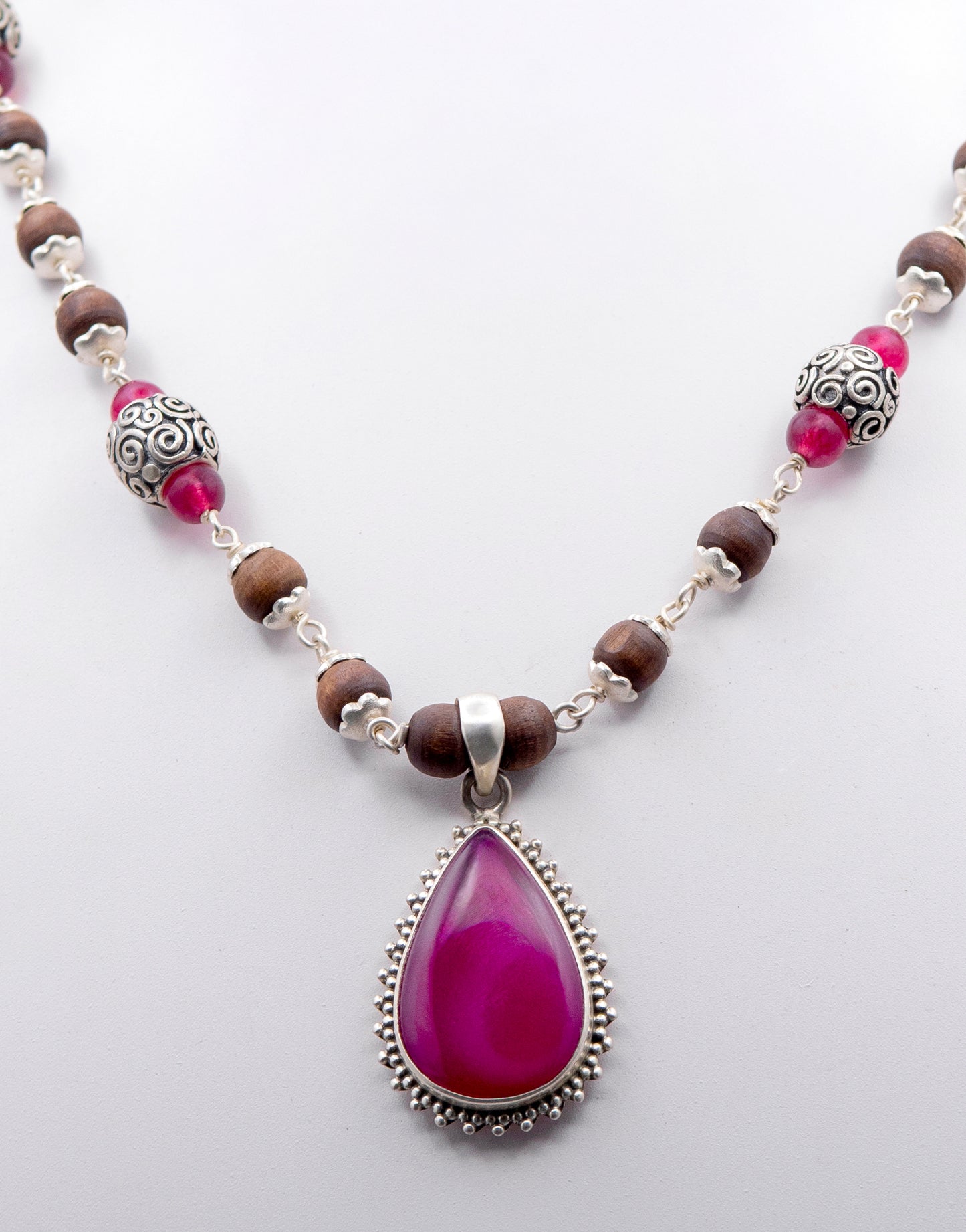 Ruby & Red Onyx Mala Earring set