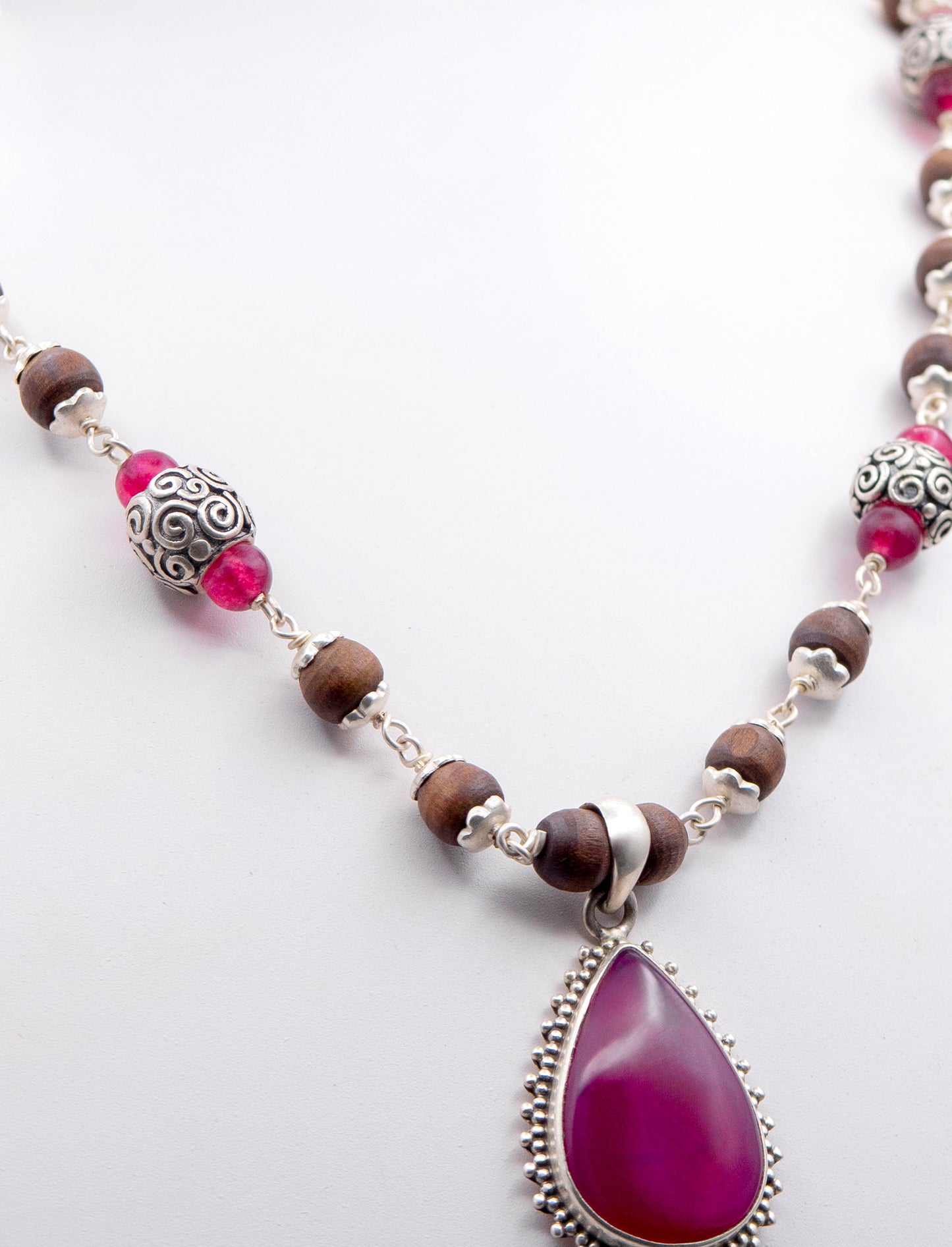 Ruby & Red Onyx Mala Earring set