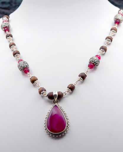 Ruby & Red Onyx Mala Earring set