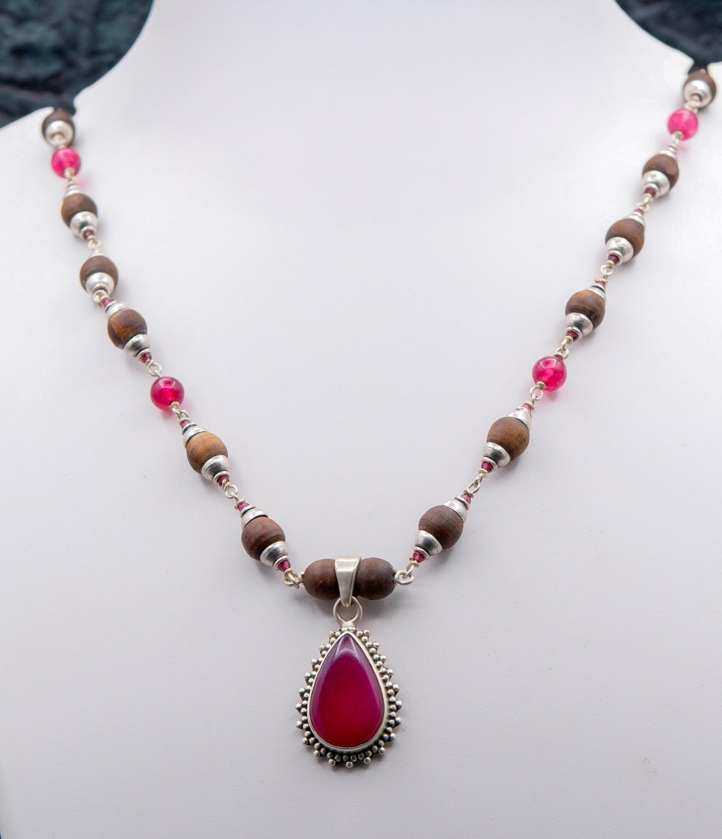 Red Onyx & Ruby Mala