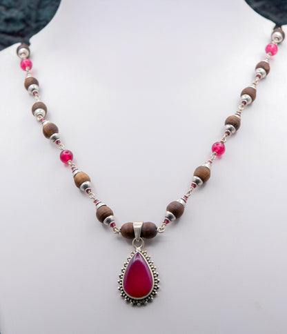 Red Onyx & Ruby Mala