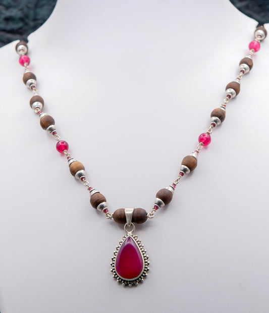 Red Onyx & Ruby Mala