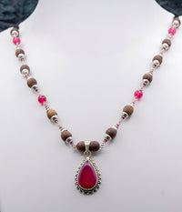 Red Onyx & Ruby Mala