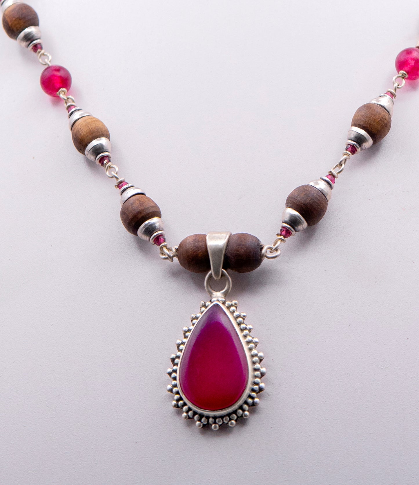 Red Onyx & Ruby Mala