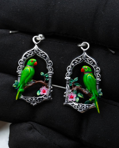 Parrot Pendent & Earring Set