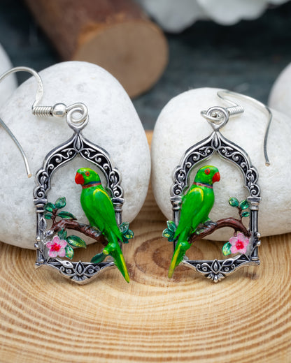 Parrot Pendent & Earring Set