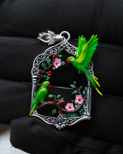 Parrot Pendent & Earring Set