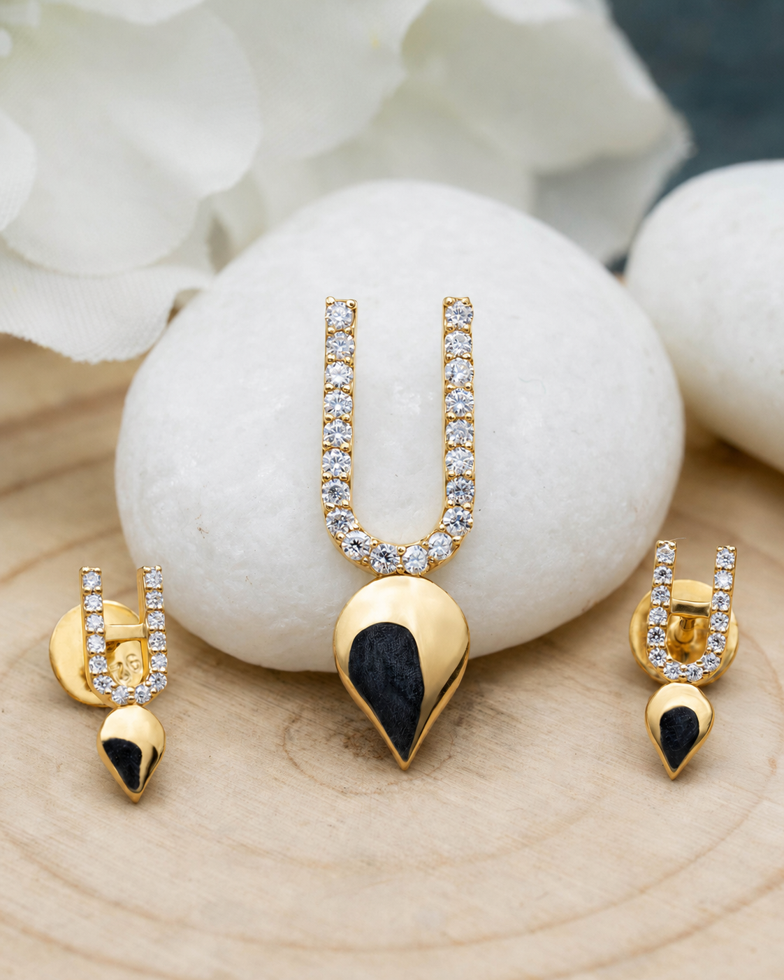 Radiant Hare Krishna Tilak Pendant Set